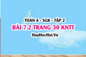 Bài 7.2 trang 30 Toán 6 Tập 2 Kết nối tri thức
